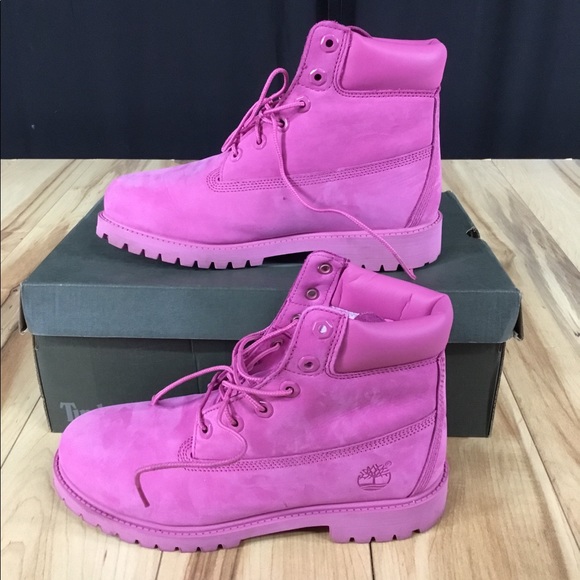 junior pink timberland boots